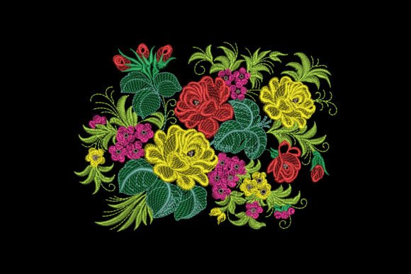Colorful Garden Embroidery Review for Apparel