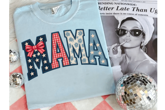 Varsity Mama 4th of July, Embroidery Png Review